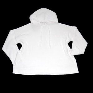 GAP Cream Hoodie Waffle Knit Long Sleeve Sweater Off White XXL